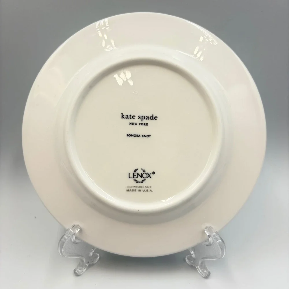 Kate Spade Lenox Sonora Knot Bread Butter Plates Set 4 USA Discontinued 6 3/8